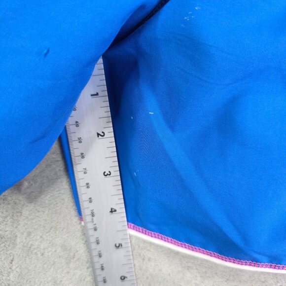 Womens Adidas Blue Pink White Climalite Shorts Athletic Polyester 4" Inseam M - Picture 9 of 13